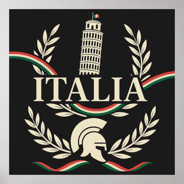 Italia Heritage Crest Poster (Front)