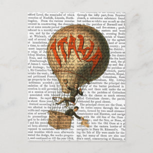 Italia Hot Air Balloon Postcard
