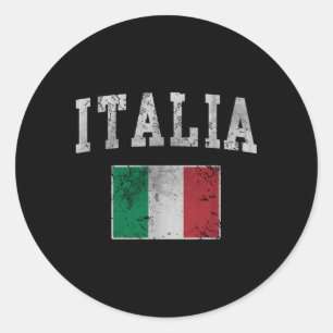 Italia Italian Flag Italy Italiano Classic Round Sticker