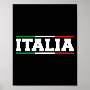Italia Italian Flag Map Shield Dge Italy Sports So Poster
