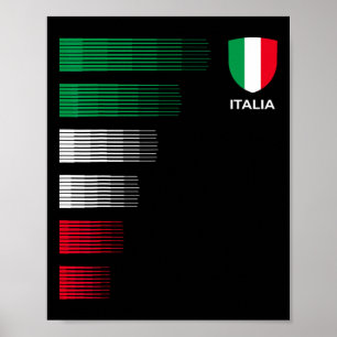Italia Italy Flag Emblem - Italian Pride Ancestry Poster