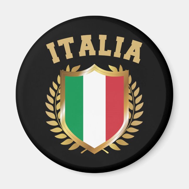 Italia/Italy Flag Shield Magnet (Front)