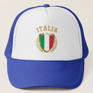 Italia/Italy Flag Shield Trucker Hat