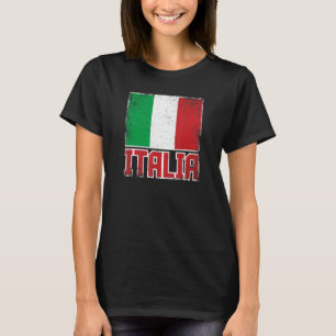 Italia Italy Flag Vintage Retro Country Italian Pr T-Shirt