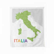Italia Italy Regions Map 