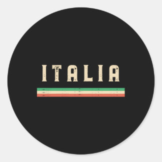 Italia Italy With Italian Flag Classic Round Sticker
