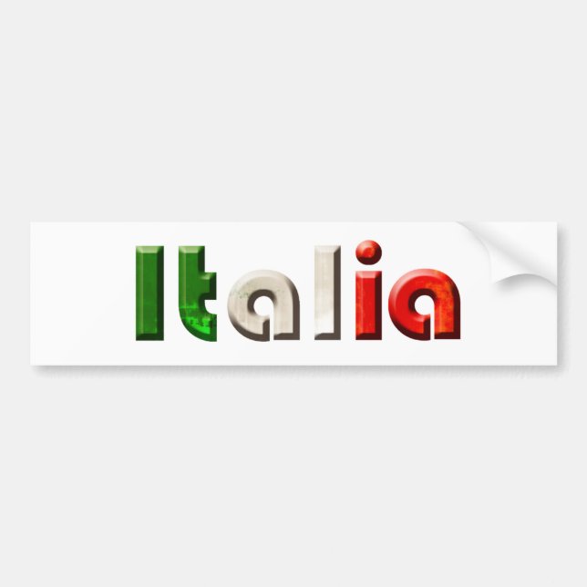 Italia logo gifts for Italians and Italy lovers Bumper Sticker (Front)