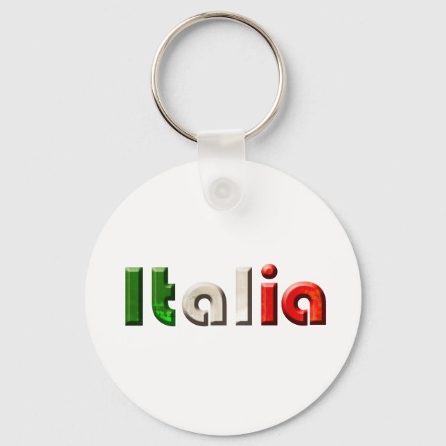 Italia logo gifts for Italians and Italy lovers Key Ring (Front)