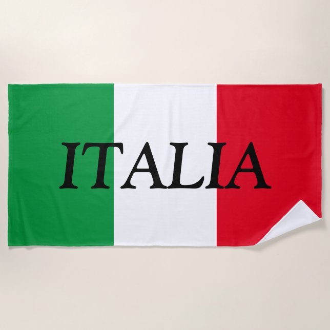 Italia official flag beach towel (Front)