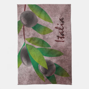 Italia Olives Tea Towel