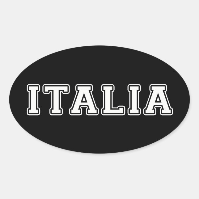 Italia Oval Sticker (Front)