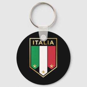 Italia Print - Proud Italian - Italian Soccer Jers Key Ring