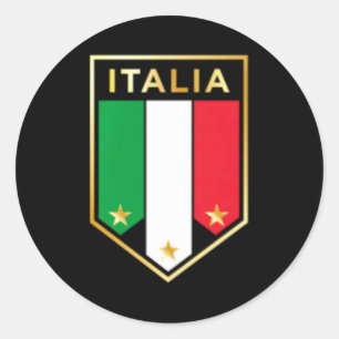 Italia Print Proud Italian Italian Soccer Jers T S Classic Round Sticker