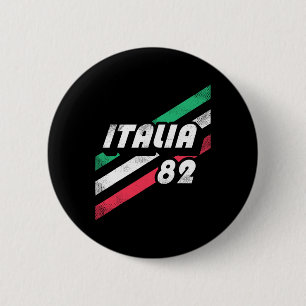 Italia Retro Italian 80's Vintage-look Italy Flag 6 Cm Round Badge