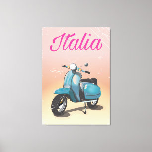 Italia Scooter travel poster Canvas Print