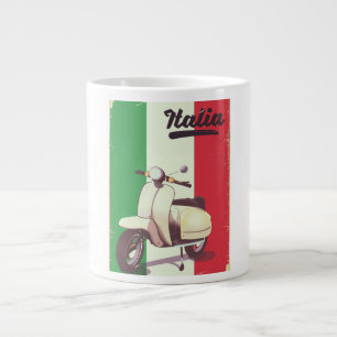 Italia Scooter Vintage travel poster Large Coffee Mug