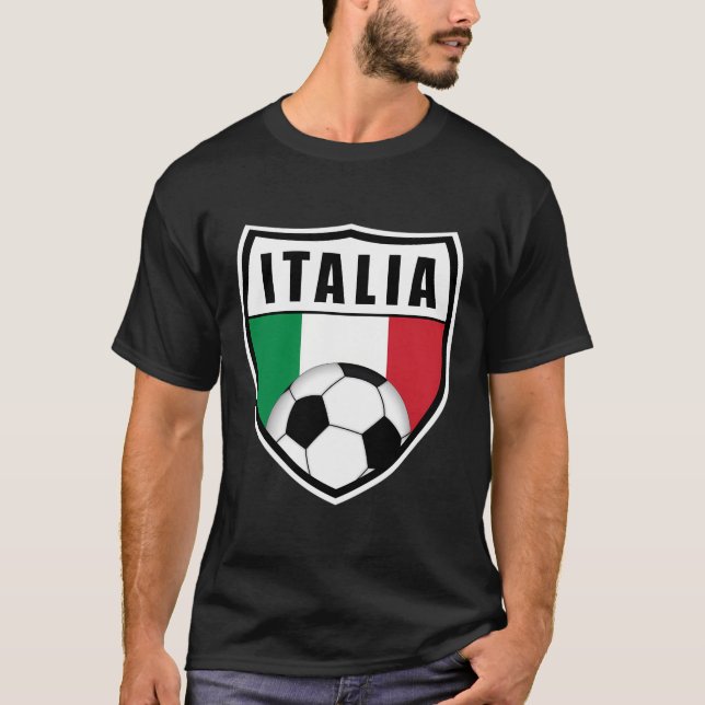 Italia Soccer Jersey Italian Flag Gift T-Shirt (Front)