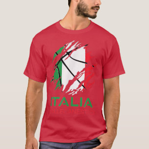 Italia Sports Fan Italian National Flag Art Italy  T-Shirt