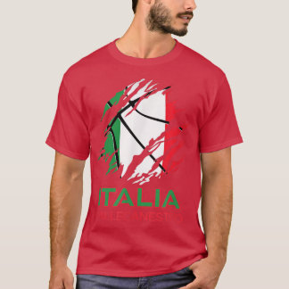 Italia Sports Fan Italian National Flag Art Italy  T-Shirt