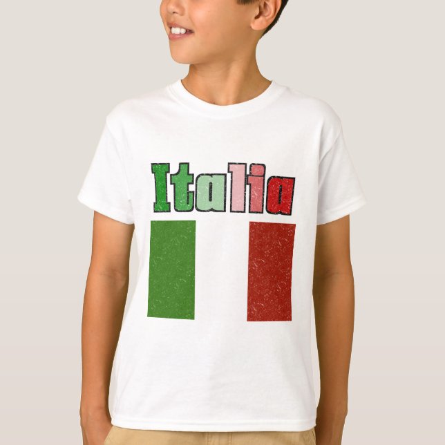 Italia Vintage Flag Kids T-Shirt (Front)