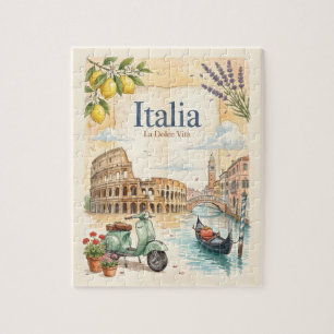Italia Vintage Travel Jigsaw Puzzle