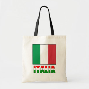 Italia With The Flag of Italy Tote Bag