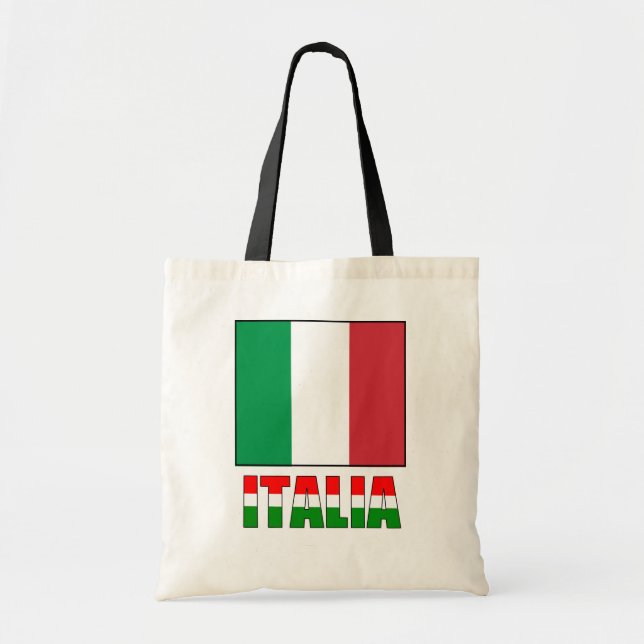 Italia With The Flag of Italy Tote Bag (Front)