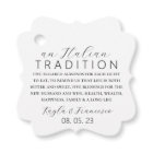 Italian Almond Wedding Tradition Favour Tag