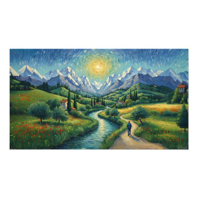 Italian Alps Snowcapped Photo Print (Front)