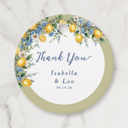 Italian Amalfi Lemon Citrus Mediterranean Wedding Favour Tags