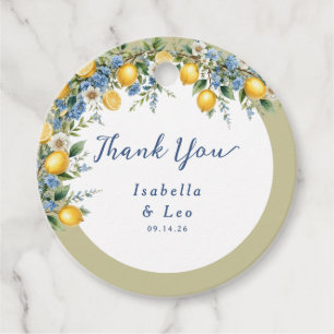 Italian Amalfi Lemon Citrus Mediterranean Wedding Favour Tags
