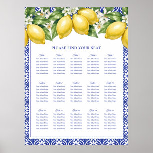 Italian Amalfi Lemon Wedding Seating Chart
