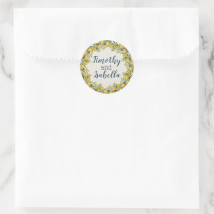 Italian Amalfi Themed Wedding Classic Round Sticker