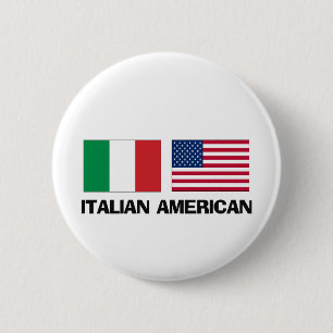 Italian American 6 Cm Round Badge