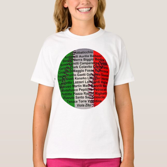 Italian American Baseball Players T-Shirt (Front)