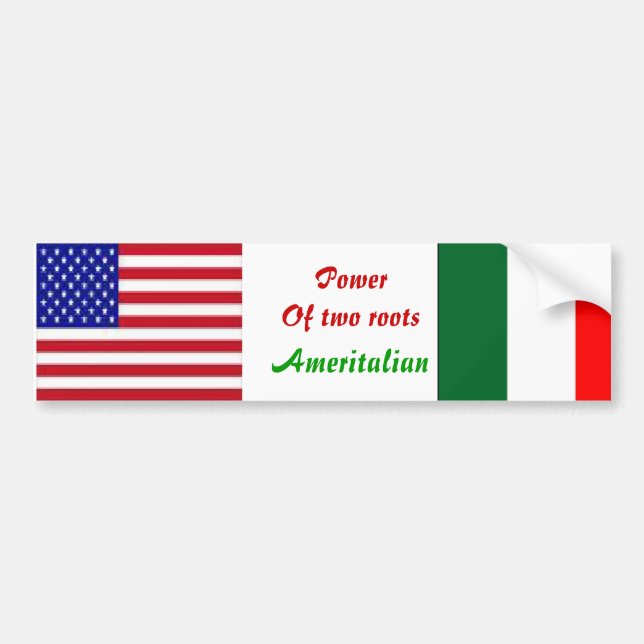 Italian american bumper stickers (Front)