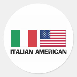 Italian American Classic Round Sticker