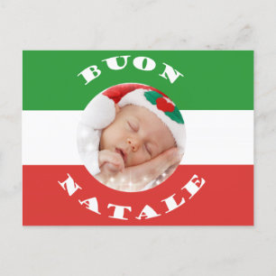 Italian-American Custom Photo Christmas Post Card
