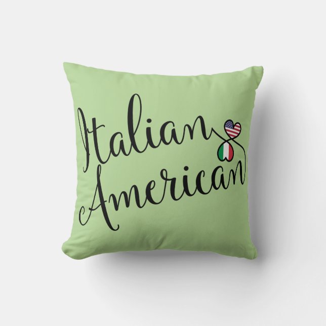 Italian American Entwined Hearts   Cushion (Front)
