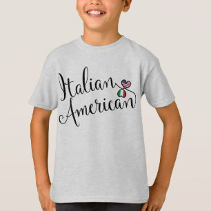 Italian American Entwinted Hearts T-Shirt