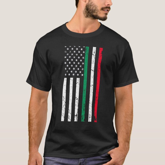 Italian American Flag Italian American Pride 4th O T-Shirt (Front)