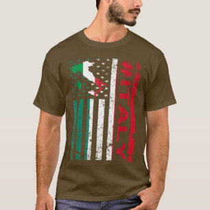 Italian American Flag  Italy USA Pride  T-Shirt