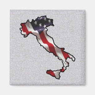 Italian American Flag Magnet