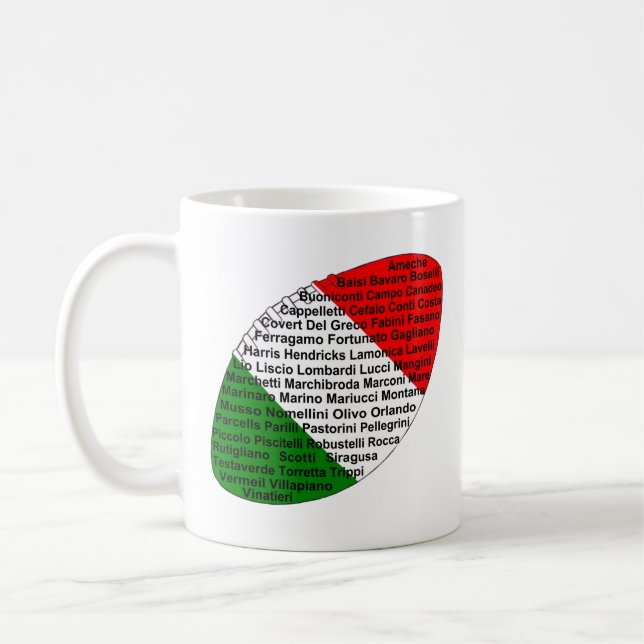 Italian American Football Players Coffee Mug (Left)