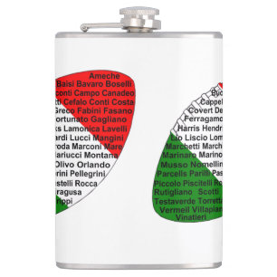 Italian American Football Players Hip Flask