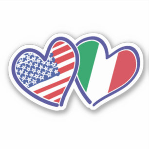 Italian American Heart Flags