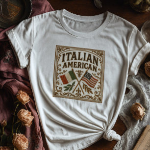 Italian American Heritage Shirt   Vintage label