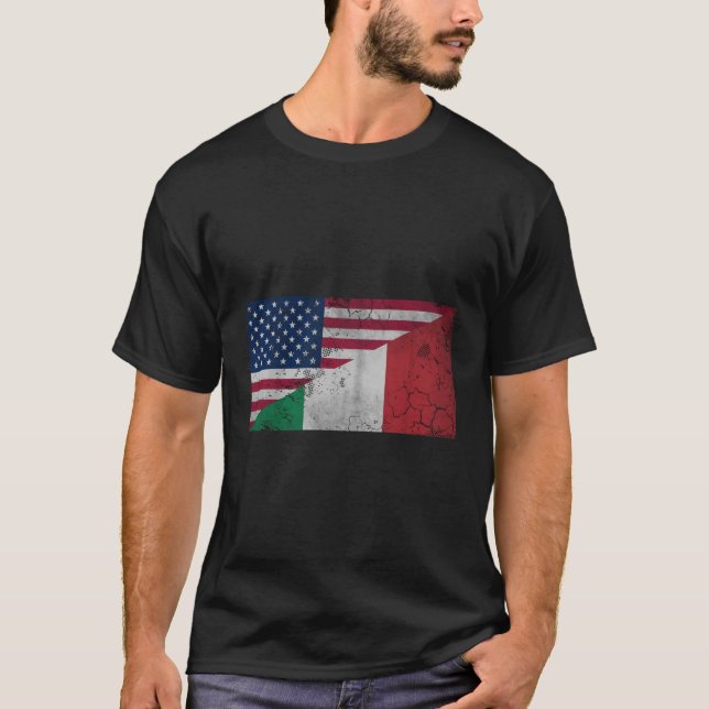 Italian American Italia Flag Italy Italiano T-Shirt (Front)