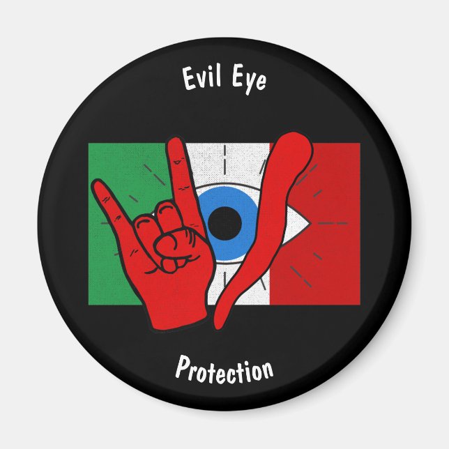 Italian American Italian American Evil Eye il Malo Magnet (Front)