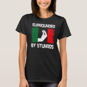 Italian american italian flag Surrounded By Stunad T-Shirt